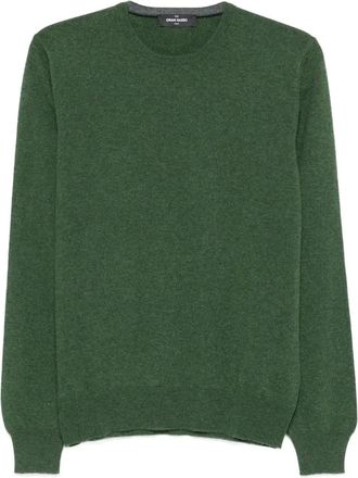 Gran Sasso Maglione girocollo in cashmere - Verde
