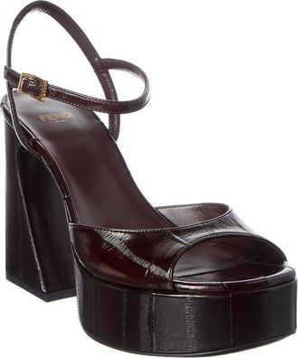 Fendi Fendi Arco Leather Platform Sandal