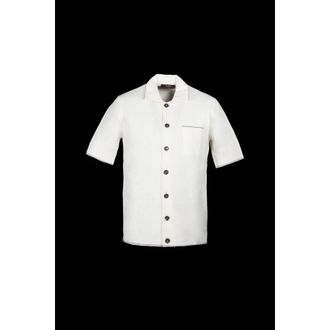 Moorer MenS White Short Sleeve Sweater, Size 48