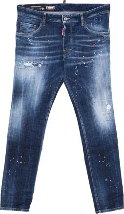 Dsquared2 Slim Fit Distressed Paint Splatter Jeans