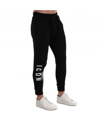 Dsquared2 Mens Icon Jog Pants in Black Cotton - Size Small