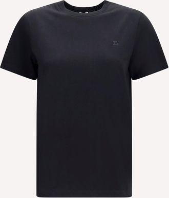 Balmain Embroidered jersey T-shirt Female L