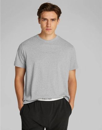 Calvin Klein Mens Calvin Klein Crew Neck T-Shirt, Grey Heather - Size: 36