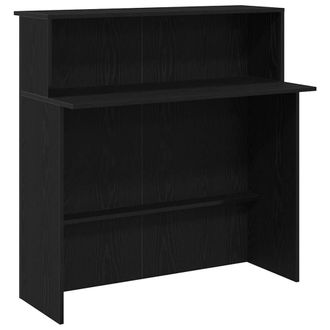 Berkfield Home Reception Desk Black 100x50x103.5 cm Engineered Wood