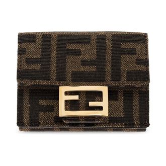 Fendi Micro Trifold Wallet - female - Fendi - Wallets & Cardholders - Brown - ONE SIZE - Accessories