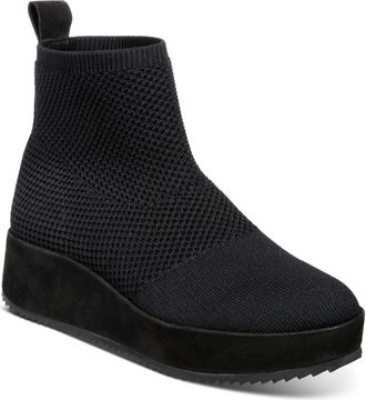 Eileen Fisher Keds Kickback Sneakerss Black Canvas Slip On Platform Shoes JZZ1130