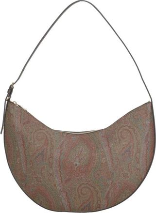 Etro Tassen, Dames, Bruin, ONE Size, Katoen, Essential Hobo Bag