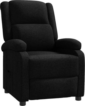vidaXL Sill&oacute;n Reclinable De Tela Negro Vidaxl