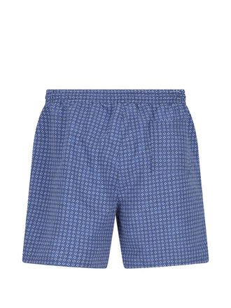 Brunello Cucinelli Mens Geometric-Pattern Swim Shorts Ss26 M