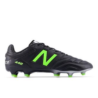 New Balance Hombre 442 PRO FG V2 en Negro/Verde, Talla 42.5