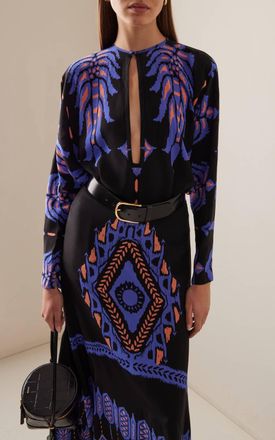 Johanna Ortiz Shenandoah Top In Apacheria Black/blue/rose