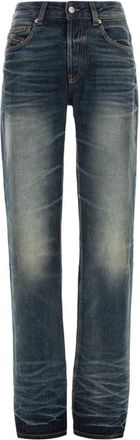 Diesel Blue Straight Mid Rise Jeans