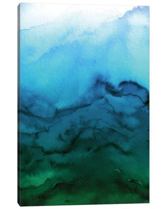 iCanvas Icanvas Winter Waves - Blue Green Ombre Wall Art