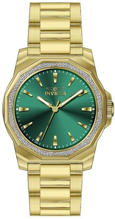 Invicta Speedway Quartz Crystal Green Dial Mens Watch 49109