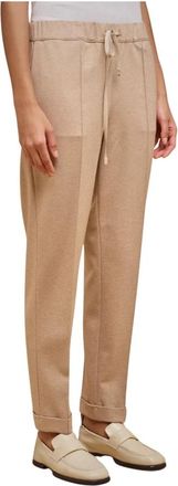 Liviana Conti Milano Stitch Joggingbroek - Dames - Straight fit broeken - Bruin - XS - Broeken