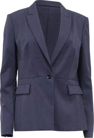 BOSS Hugo Boss Single-Breasted Blazer in Navy Blue Virgin Wool