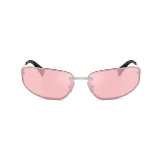 Miu Miu Pre-owned Accessories, female, Pink, Size: ONE SIZE Pre-owned Butterfly Sunglasses