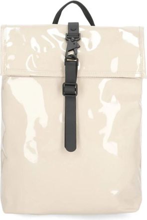 Rains Rolltop Rucksack Mini - unisex - Rugzakken - Beige - ONE Size - Polyester - Tassen