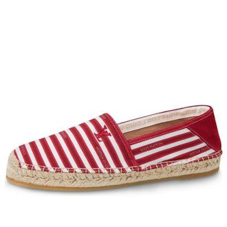 Louis Vuitton LV Bidart espadrille Shoes Red White Beige 1A5ZOA