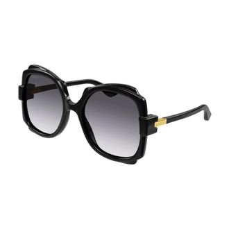 Gucci Accessoires, Dames, Zwart, ONE Size, Oversized Ovale Zonnebril