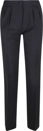 Fabiana Filippi Wollen Straight Fit Broek - Dames - Slim Fit Broeken - Blauw - S - Wol - Broeken