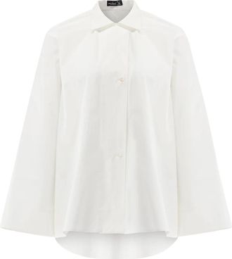 van Laack Blouse Tizita - Dames - Overhemden - Wit - 2XL - Katoen - Overhemden