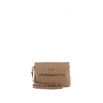 Pourchet Tassen, Dames, Beige, ONE Size, Leer, Carat Shoulder Bag