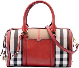 Burberry Pre-owned Burberry Medium House Check Canvas Sartorial Alchester Satchel Ladies T4APOCOTM5JG6ED7