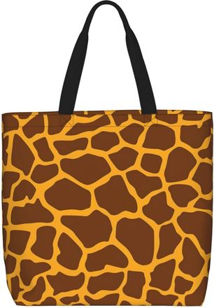 Generic Women Handbag Giraffe Print Animal Fur Travel Tote Bag Waterproof Reusable Shoulder Bags, For Christmas, Wedding, Work, Daily, Gym