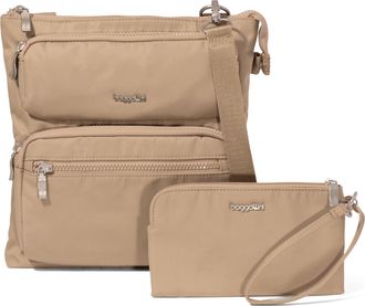 Baggallini Womens Nolita Crossbody Bag with RFID Wristlet