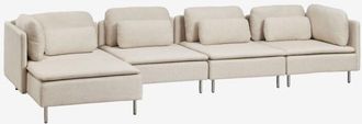 Sklum Sof&aacute; Modular Chaise Longue Izquierdo De 4 Piezas Con M&oacute;dulo Esquinero Oriol Sklum