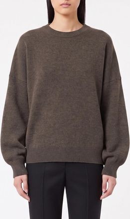 Lisa Yang Maglia girocollo relaxed fit in puro cashmere con spalle cadute