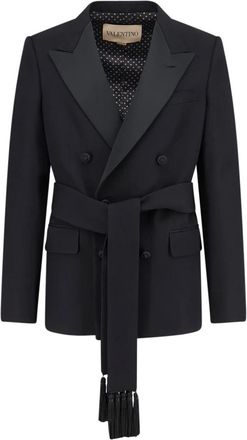Valentino Jassen, Heren, Zwart, S, Wol, Virgin Wool Blazer met Riem