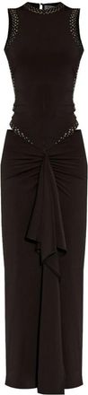 The Attico Elegante Zwarte Jurk - Dames - Feestkleedjes - Zwart - M - Nylon - Kleedjes