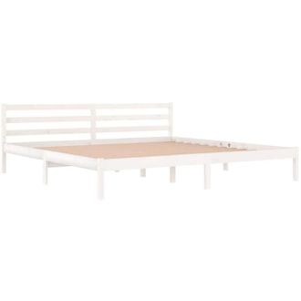 vidaXL Vidaxl - Estructura de cama sin colchón madera de pino blanco 200x200 cm