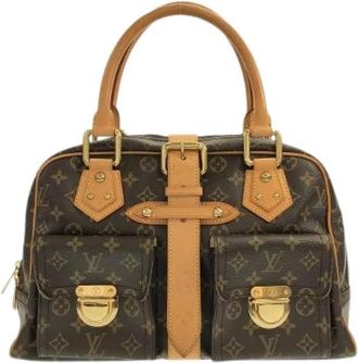 Louis Vuitton Pre-owned Monogram Manhattan Bag - Dames - Vintage Handtas - Bruin - ONE Size - Vintage