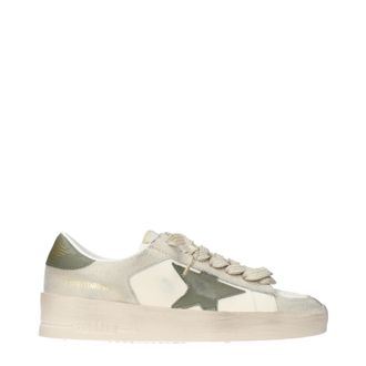 Golden Goose Stardan Mujers Deportivas de Piel Beige/Platino
