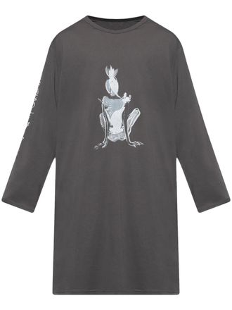 Yohji Yamamoto T-shirt a maniche lunghe - Grigio