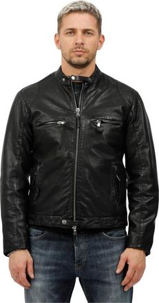The Jack Leathers Leren bikerjack - Heren - Leren en Su&egrave;de Jassen - Zwart - L - Jassen