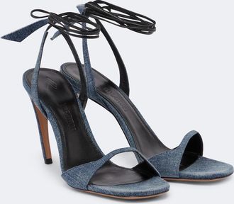 The Attico Ora denim slingback sandals