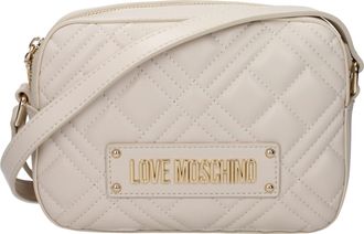 Love Moschino Borse a Tracolla Donna Poliuretano Beige/Avorio