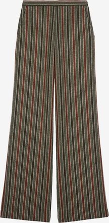 Maria de la Orden Gestreifte Wollhose mit weitem Bein Lova