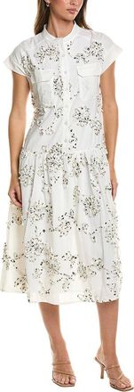 Gracia Floral Ruffle Work Belt Dress