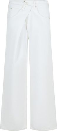 A Gold E Vana White Cotton Jeans