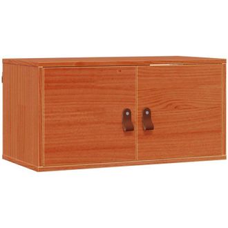 vidaXL Wall Cabinet 2 pcs Wax Brown 60 x 30 x 30 cm Solid Pine Wood vidaXL