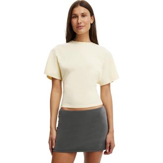 Cotton On Womens Blair Batwing Short Sleeve Tee in Vanilla Glow at Nordstrom, Size Xx-Small