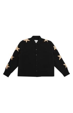 Students Cascade Canvas Coachs Jacket in Black at Nordstrom, Size X-Large