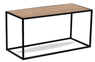 Nordlys Rectangular Modern Industrial Design Coffee Table in Brown