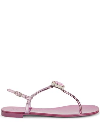 Giuseppe Zanotti Sandali Anthonia con effetto metallizzato - Rosa