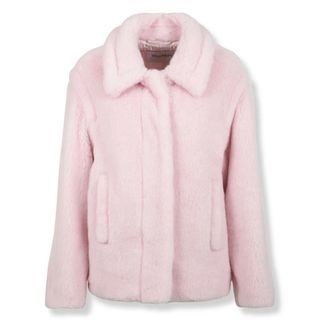 Max Mara Faux Fur & Shearling Jackets, female, Pink, Size: XS Fuggito Jacket